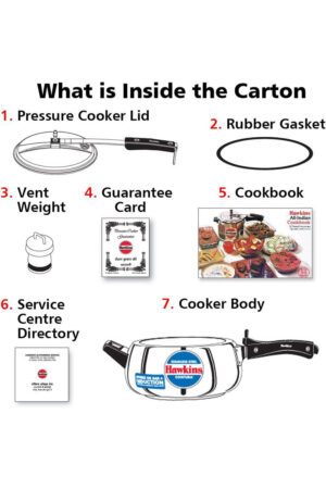 HAWKINS PRESSURE COOKER 3.5 L